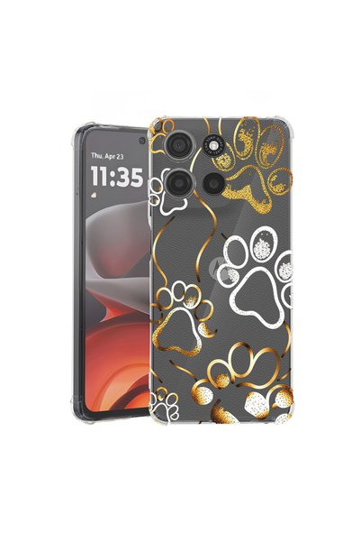 bestcase Husă Antișoc pentru Motorola Edge 70 Fusion, cu amprente de lăbuțe d...