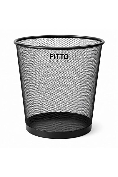 Generic Metal Paper Bin, 26x23.5x19cm, Black Waste & Recycling Desk Trash Can