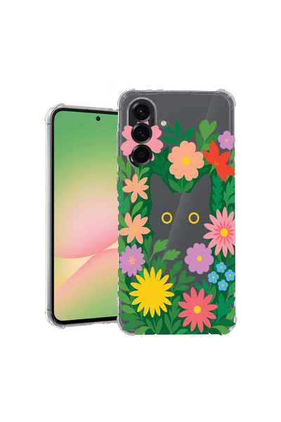 bestcase Αντικραδασμική Θήκη για Samsung Galaxy A36, Γάτες σε λουλούδια, 1926...