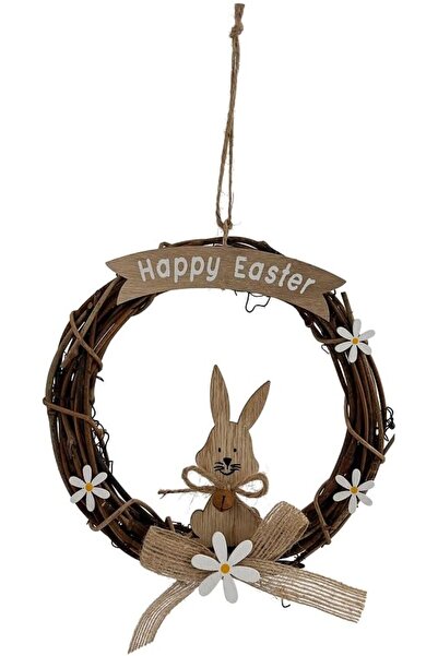 Generic Party Magic Easter Wooden Wreath Decorations, 16.5 cm Size