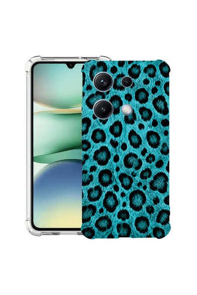 bestcase Противоударен калъф за OPPO A6 Pro, тюркоазен леопардов десен, 20999...