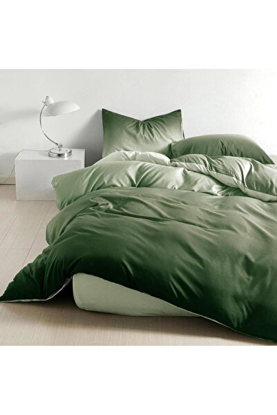 decorami Bed linen 140x200cm, 4 pieces, with Stretchy, Green