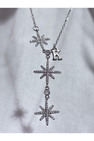 bijoux uniques Lettered 316L Steel Polar Star Women's Y Model Necklace