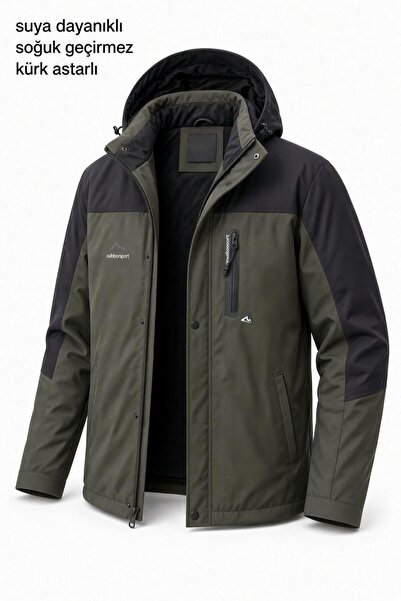 Oksit Tuc 1032 İçi Polar/Kürk Astarlı Su İtici Termal Softshell Erkek Mont - ...