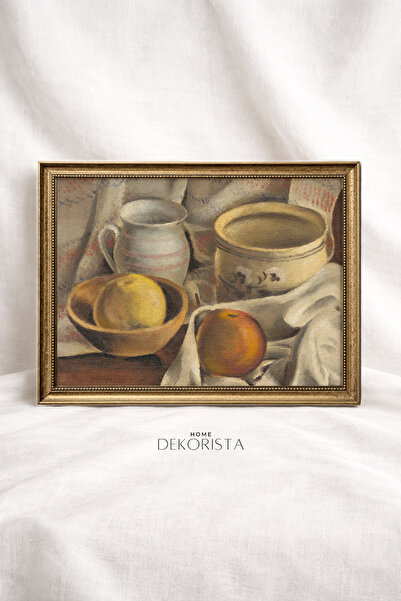 HOME DEKORİSTA Vintage Glassless Fruit Painting, Kitchen Wall Decor, Kitchen ...