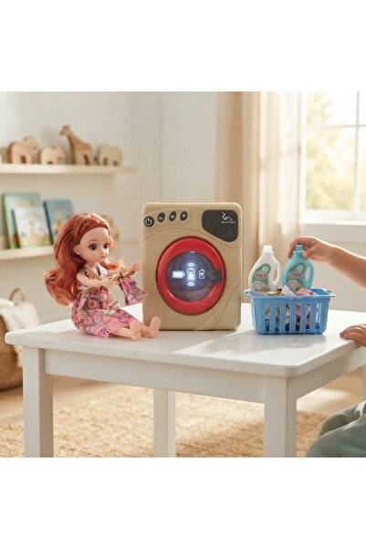 Generic Brand Baby Doll with Washing Machine, Detergent and Clothes Bowl 🎀 �...