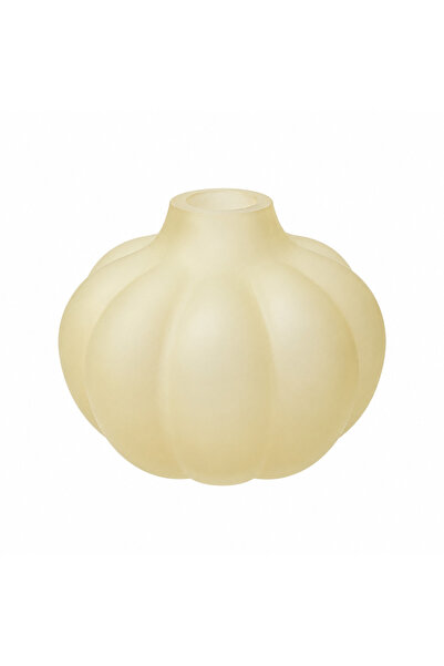 AKDC Ribbed Design Glass Vase Cream - 10cm