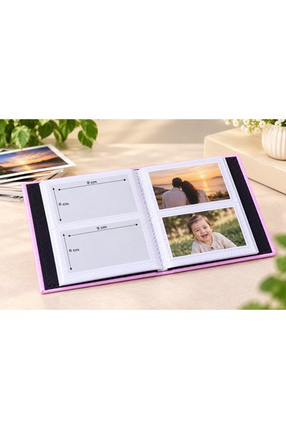 Rabsev Rs64 Instax Series Photo Album 6X9 cm – Blue with a Capacity of 64 Photos