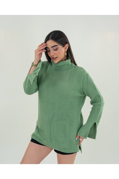 Jodtique High Collar Wool Sweater - One Size Fits All