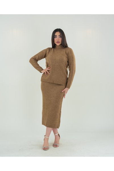 Jodtique Winter Set High Neck Blouse with Skirt - Free Size