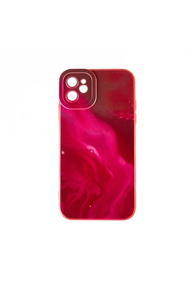 OEM Capac Protectie Spate Colectia Soft Waves Pentru iPhone 11 - Rosu