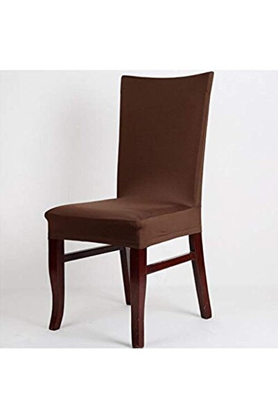 Generic Dinning chair cover set of 6 pieces, deep brown