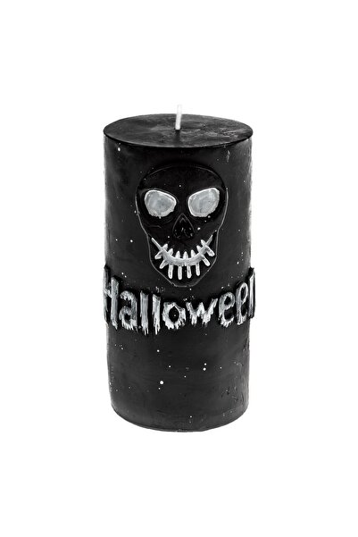 DD SHOP Lumanare Decorativa de Halloween Neagra Craniu Ø7x14.5cm - Lumanari