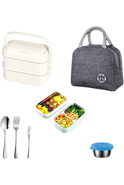 Generic Microwave Safe Lunch Box for Office Work School Gym,Stainless Steel B...