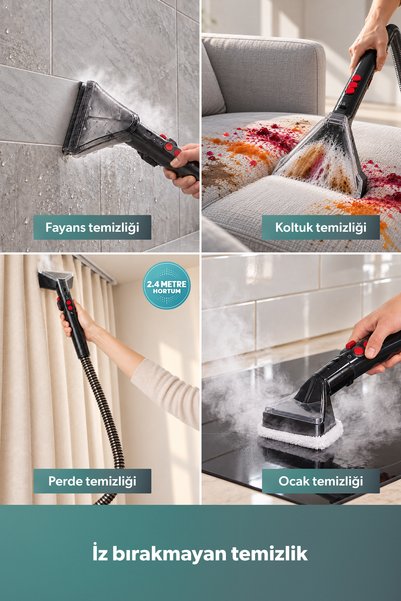 HOMEND Stain-X 1257H 2 in 1 Halı ve Buharlı Temizleme Makinesi