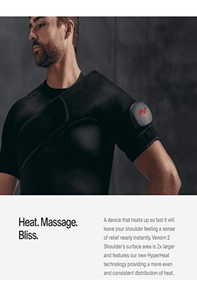 Hyperice Venom 2 Shoulder Left Heated Vibration Massage Therapy Recovery