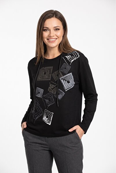 YXL COLLECTION Ženska majica velikih veličina od likre, s okruglim izrezom, u...