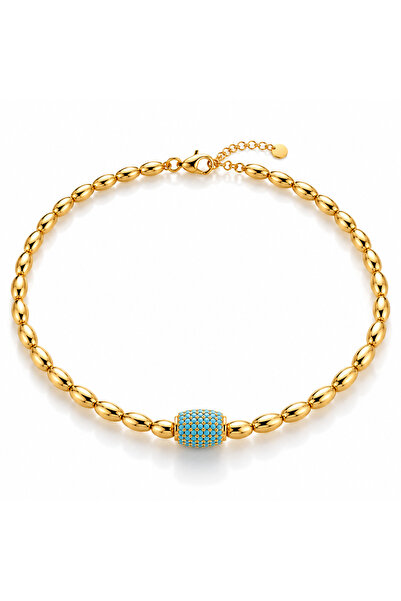 Rossetto Atelier Blue Almınd Choker Necklace