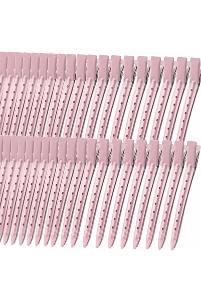 GENERAL 40 Pcs 3.5 Inch Pink Metal Duck Billed Alligator Hair Clips
