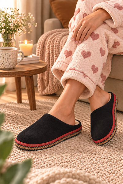 EBRUTESETTÜR Plush House Slippers Black