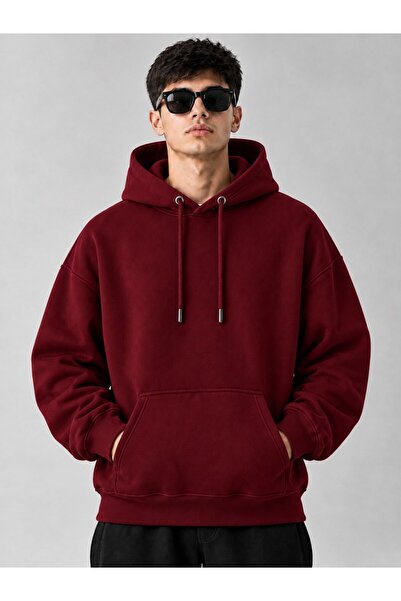 ELAN WEAR Men's Oversize 3 Thread Sweatshirt Quality Fabric Premium Thick Hoo...