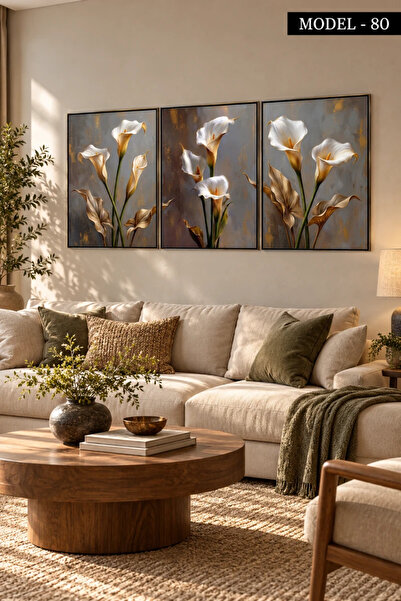 Akıllı Kağıt Adhesive Felt Painting - Poster Flower (Model- 80)