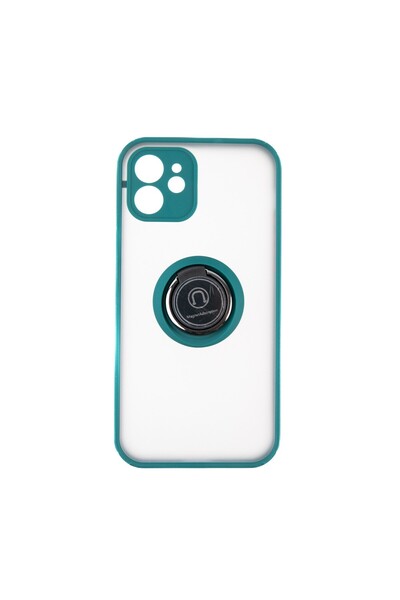 OEM Capac Protectie Spate Colectia Soft Shape With Ring Pentru iPhone 11 - Verde