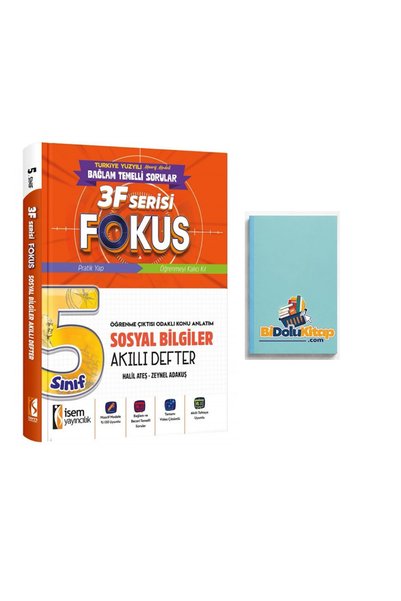 İsem Yayıncılık 5.SINIF FOKUS SOSYAL BİLGİLER AKILLI DEFTER (DEFTER HEDİYE)