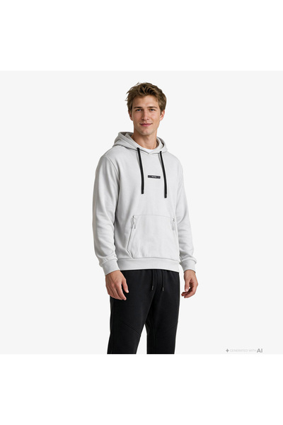 Nautica Erkek Gri Kapüşonlu Sweatshirt