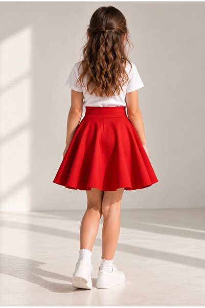 Merwiss Girls' Flared Skirt – April 23, October 29, Holiday, School Show, and Special Occasion Skirt