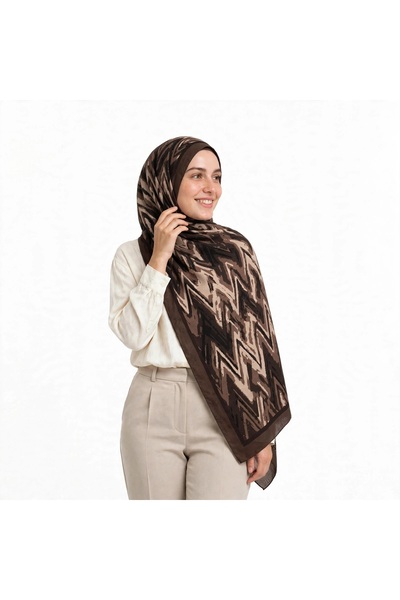 Şal pamuklu soft zigzag Desen