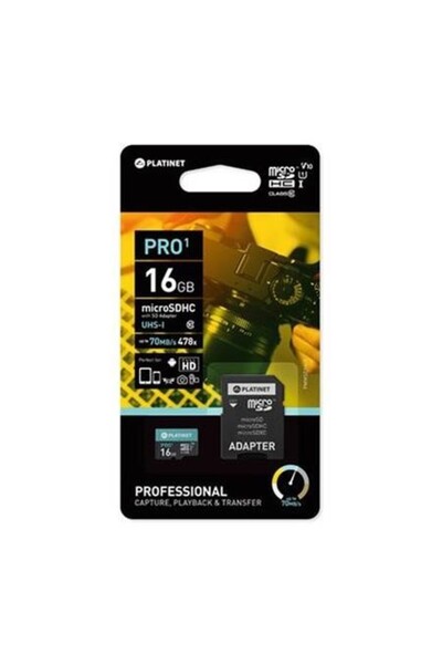 Platinet ΚΑΡΤΑ MICRO SD 16GB ΠΡΟΣΑΡΜΟΓΕΑΣ