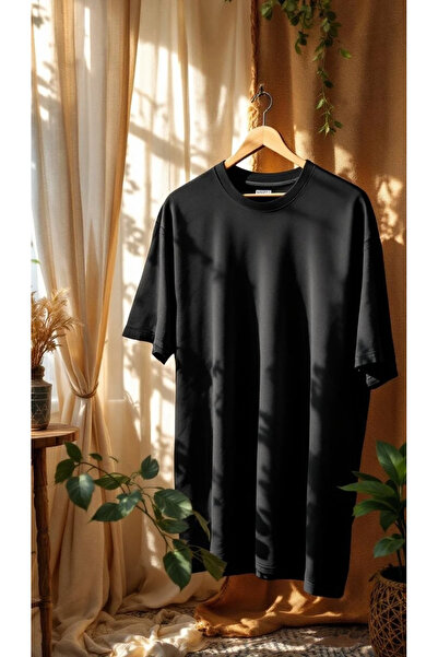 'Only Ruvina' Siyah Oversize Tişört