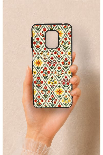 Vip Case حافظة سيليكون بنمط زهرة التوليب متوافقة مع هاتف Redmi Note 9 Pro 9S