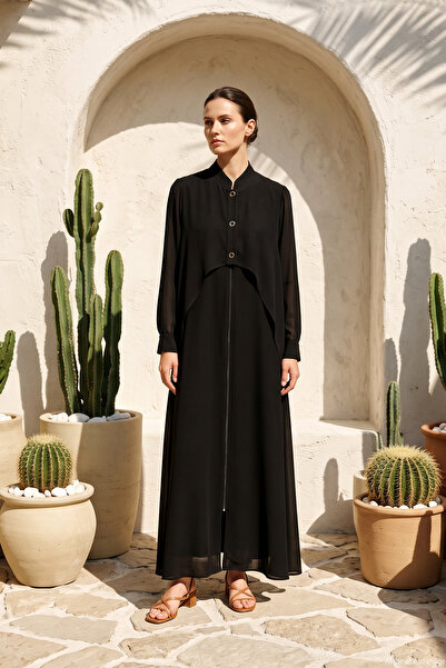 Levidor Obere Halbhaubenjacke mit Reißverschluss 520737 Schwarz