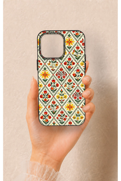 Vip Case حافظة سيليكون بنمط زهرة التوليب متوافقة مع هاتف iPhone 15 Pro Max
