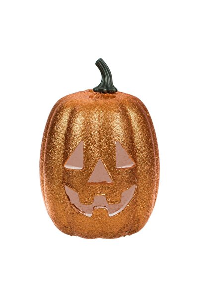 DD SHOP Felinar Decorativ din Spuma Dovleac Portocaliu cu Glitter & Lumina 13...