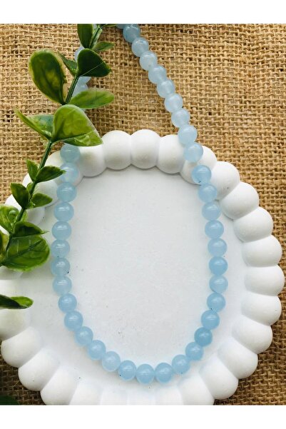 Luba Aquamarine 8 mm Natural Stone Necklace
