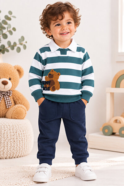 tinytrends Baby Boy & Child 100% Cotton Shaded 2-Piece Set Sweatshirt and Pants