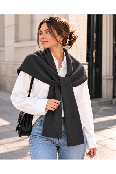 nisaNCa Soft Textured Knitted Women's Scarf – Square Shape Shoulder Shawl