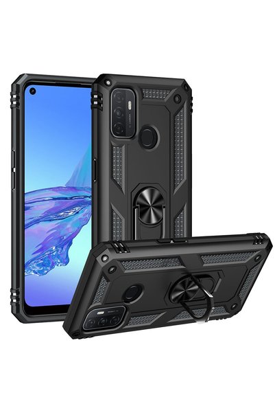 ERBORD Husă blindată pentru Oppo A53 / Oppo A53s / A32 4G, Nox Case Ring, negru