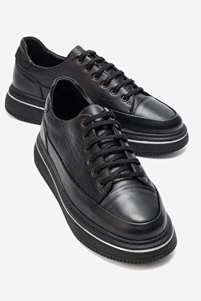 maximoda Hakiki Deri,Yeni Sezon, Kalın Tabanlı, Erkek Deri Sneaker Ayakkabı