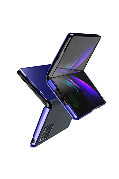 ERBORD Husă Clear View pentru Samsung Galaxy Z Fold 2 5G, Albastru