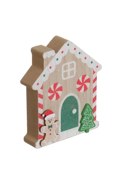 DD SHOP Decoratiune de Craciun Casa de Turta Dulce din Lemn 11cm - Decoratiun...