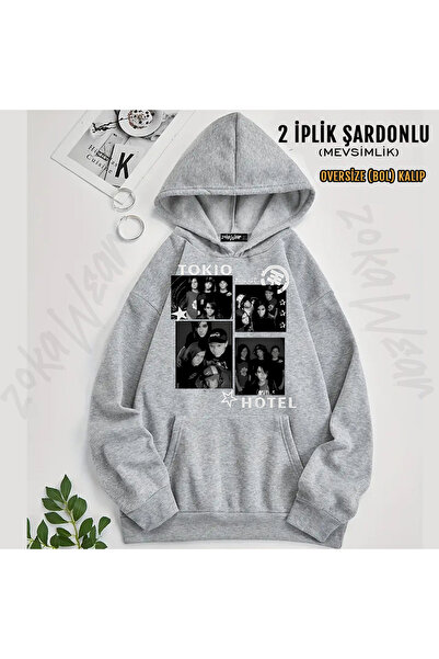 ZOKAWEAR Tokio Hotel Star 4 Printed Hooded Sweatshirt