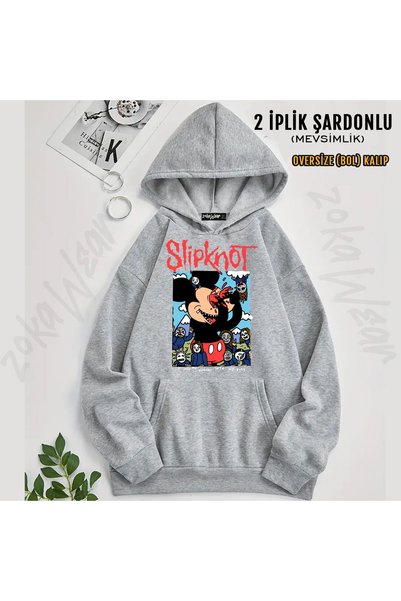 ZOKAWEAR Slipknot V34 Printed Hooded Sweatshirt