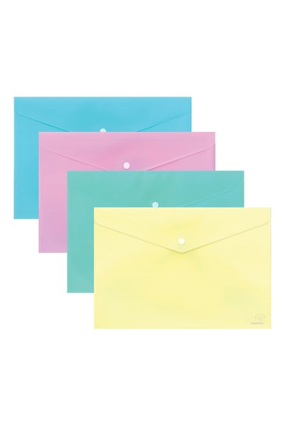 TYPOTRUST Φάκελος Α4 με κούμπωμα σε παστέλ χρώματα