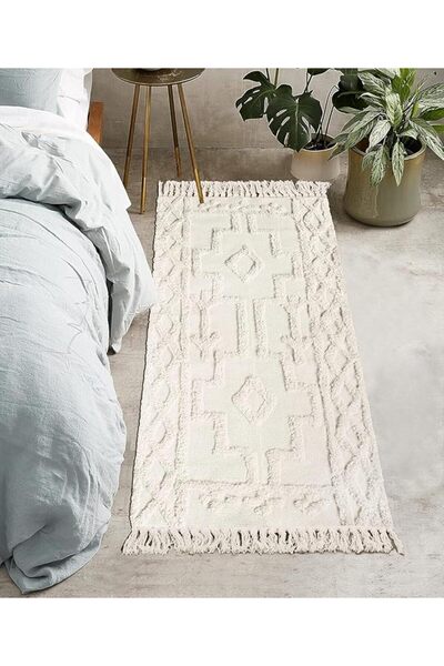 GENERAL Boho Hallway Runner Rug, Cotton, Washable Kitchen Rug Runner with Tas...