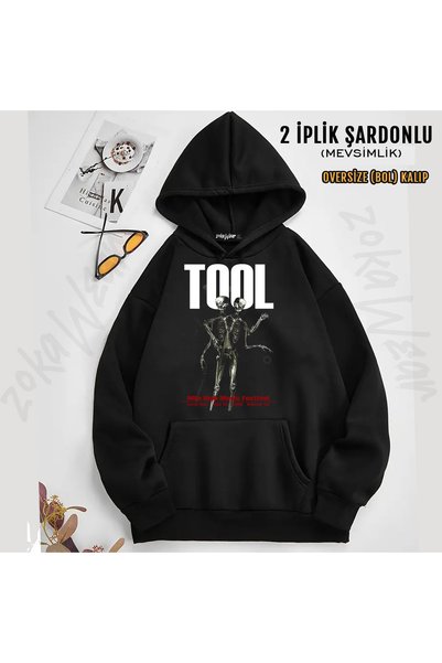 ZOKAWEAR Tool Festival Rock Metal Music Band Printed Hooded Sweatshirt