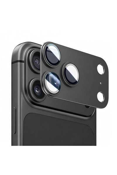 Techsuit Full Camera Glass Camera Protection Film, for iPhone 18 Pro Max, Black